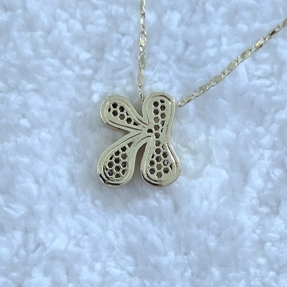 Gemelli👭 Puffy Letter "K" Initial Pendant Necklace - Picture 13 of 16